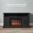 thumbnail image 4 of BELLEZE 58" TV Stand with 23" Electric Fireplace, Fireplace TV Console for TVs up to 65", Home Entertainment Center with Storage Cabinet and Adjustable Shelves - Astorga (Rustic Grey), 4 of 7