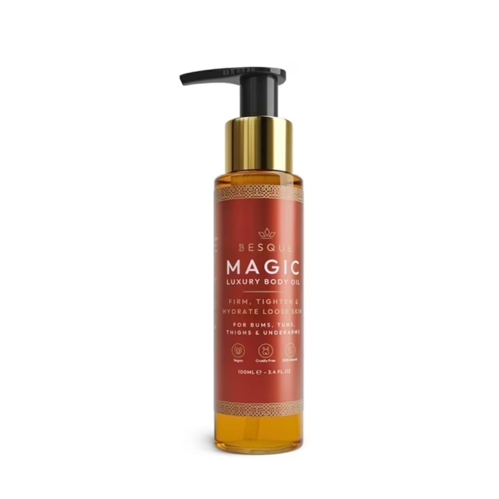 Besque Magic Body Oil, 3.4 fl oz, Hydrating Skin Care for Women, Full Body Moisturizer with Natural Ingredients, Pack of 1