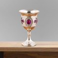 thumbnail image 2 of Embossed Glasses Goblets Drinkware Cup Gemstone Deocrative Goblet Glasses White, 2 of 6
