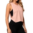 thumbnail image 3 of XINPING Workout Tank Shirts for Women, Quick Dry Ice Silk Athletic Crop Top, Loose Fit Lightweight Running Yoga Gym Shirts, 3 of 6