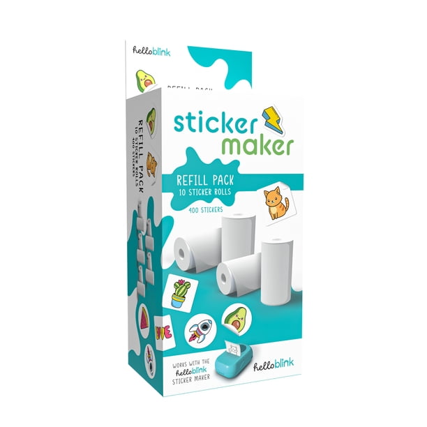 Paquete de recarga Hello Blink para Sticker Maker, 10 rollos, 400 pegatinas