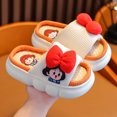 thumbnail image 3 of Zapatillas de lino para niños de primavera y otoño con diseño de animé Kawaii de Disney y Blancanieves, zapatos de suela suave para el hogar, sandalias y pantuflas, 3 of 5