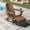 Brown, variant on SERWALL Adjustable Folding Adirondack Chair with Footrest & Dual Cup Holders Set of 2, HDPE Foldable Multifunctional Adirondack Chair with Ottoman for Patio, Outdoor, Garden, Gray