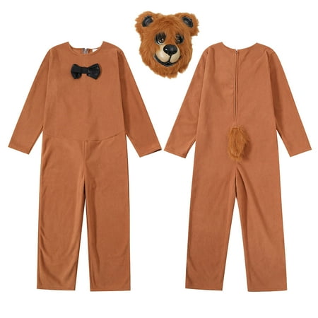 

Kids Boys Girls Cartoon Brown Bear Stage Party Clothes 3month Boys Baby Boy Dressy Outfit Boy One Month Neutral Baby Clothes Jumpsuit Boy Toddler Boy Clothes 6-9 Months 8 Month Boy Clothes Jumpsuit