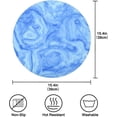 thumbnail image 3 of GZHJMY Blue Marble Round Placemats Set of 4, Non-Slip Heat Resistant Washable Table Mats for Kitchen Dining Table Decoration, 15.4", 3 of 6