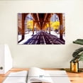 thumbnail image 3 of Elephant Stock Under Chicago Railway Wall Art - Horizontal Canvas Wall Art - Living Room Wall Decor - City Canvas - Brown And Orange Decor - 12" x 8", 3 of 8