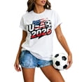 thumbnail image 4 of USA Shirts for Women American Graphic T-Shirts USA Flag Print Casual Short Sleeve Tops, 4 of 5