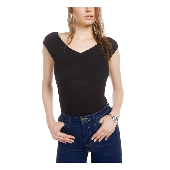 BAR III Womens Black Bodysuit Size: S