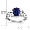 thumbnail image 2 of Primal Gold 14 Karat White Gold 8x6mm Oval Sapphire and Diamond Ring, 2 of 4