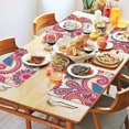 thumbnail image 2 of Stylish Paisley Placemats Set of 4, Flax Linen Table Mats Featuring Colorful Vintage Boho Floral Prints with Elegant Mandala and Geometric Designs, 2 of 6