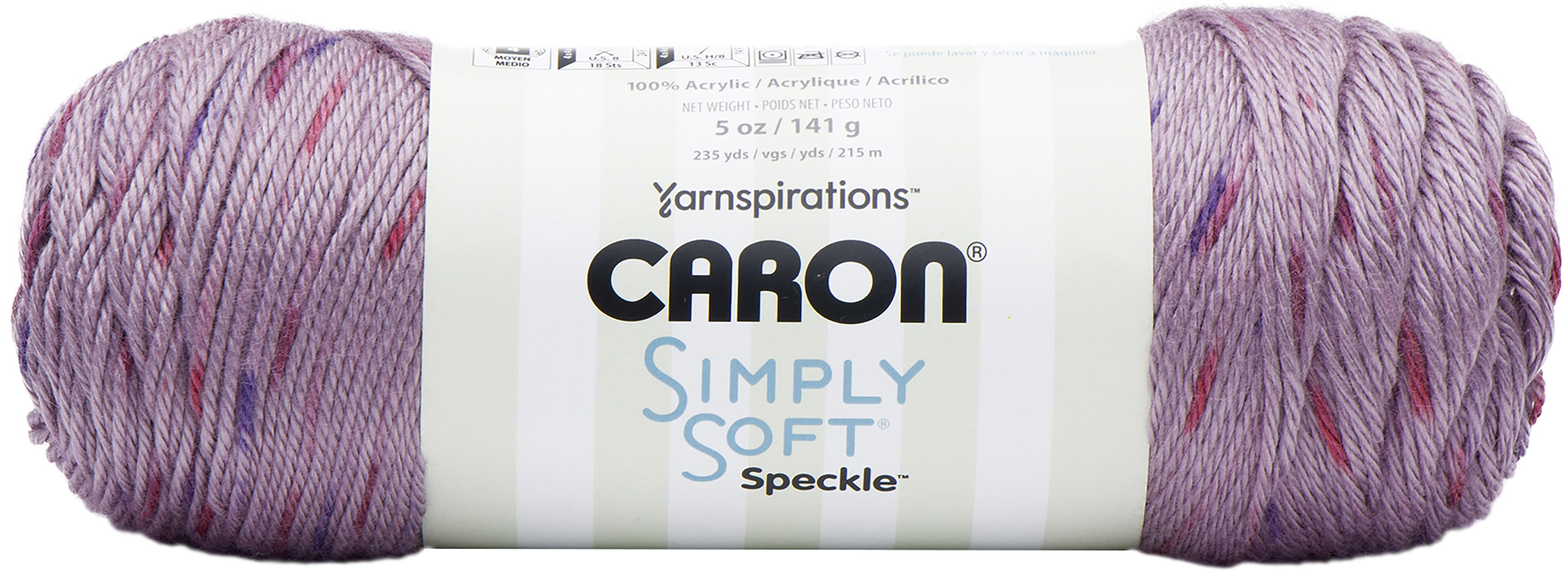 Caron® Simply Soft® Speckle™ Yarn, Acrylic #4 Medium, 5oz/141g, 235 Yards