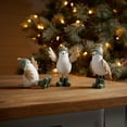thumbnail image 6 of Melrose 94071DS 2.5 in., 3.5 in., 4.5 in. Resin Winter Bird, White & Beige - Set of 6, 6 of 6