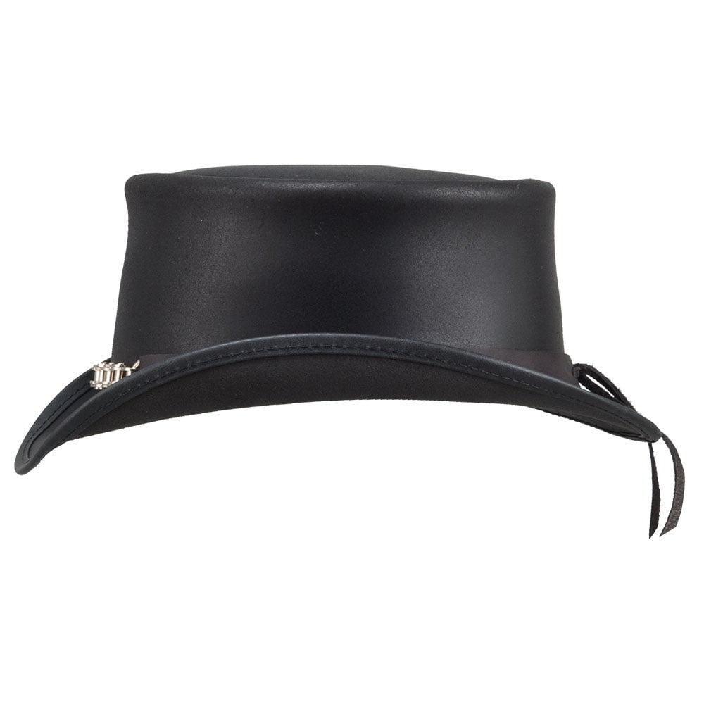 Voodoo Hatter El Dorado-Chain Band by American Hat Makers Leather Top Hat
