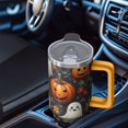 thumbnail image 5 of Halloween Tumbler, Pumpkin Ghost Cup 40oz Insulated Mug with Handle and Straw, Spooky Cute Gift for Women, 5 of 5