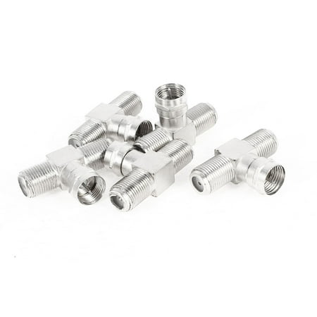 F-type Male Adapter Unique Bargains 5 Pieces F-Type Male Plug to 2x Female Jack M/F Adapter Coax Cable RF Connectors ()