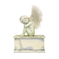 thumbnail image 7 of Perfect Memorials Aged Stone Cherub Small Cremation Urn, 7 of 7