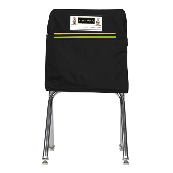 Seat Sack Single-Pocket Chair Storage - 14 Inches Classroom Pack of 25 - The single pocket is the perfect addition to classrooms, study areas, and home learning spaces.