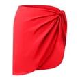 thumbnail image 3 of Women's Short Sarongs Cover Ups Sheer Bikini Wraps for Swimwear Watermelon Red One Size, 3 of 4
