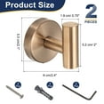 thumbnail image 2 of 2 piezas Gancho para Toalla de Baño, Gancho de Acero Inoxidable Montaje en Pared para Abrigos, Rosa Dorado, 2 of 7