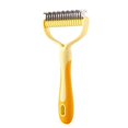 thumbnail image 1 of Pro Pet Grooming Tool, 2-in-1 Dematting Comb & Deshedding Undercoat Rake for Dogs and Cats, 1 of 6