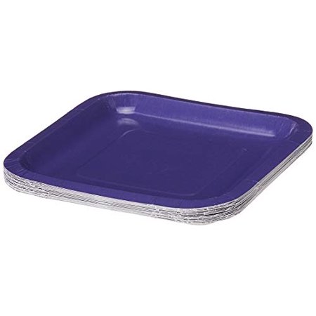 Creative Converting Touch of Color 18 Count Square Paper Lunch Plates  Purple