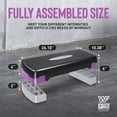 thumbnail image 2 of WF Athletic Supply Fitness Aerobic Step, Adjustable from 4” to 6”, Exercise Stepper with Risers for Home Gym Cardio Strength Training, 2 of 7
