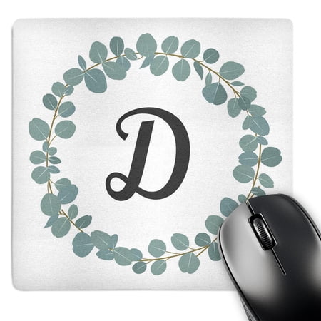 3dRose  Letter D Monogram Eucalyptus Leaves Wreath Elegant Greenery  MousePad price history on PriceWatchPro