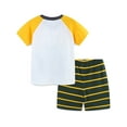 thumbnail image 2 of WIBACKER 2-7Y Toddler Boy Cotton Summer Outfit Short Sleeve T-Shirt and Shorts Kids Suits Set - Truck, 2 of 9