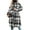 Gray, variant on Women Plaid Shacket Jacket Long Corduroy Shirt Casual Lapel Button Down Flannel Trench Coats Green L