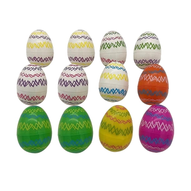 12 Uds. de Huevos de Pascua Rellenables para Niños a Granel para Rellenar Golosinas, Recuerdo de Fiesta de Pascua