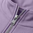 thumbnail image 4 of Full Zip Sports Men's Jacket Solid Color Stand Collar Long Sleeve T-Shirt Casual Outerwear Lightweight Loose Fit Top For Daily Activities, 4 of 6
