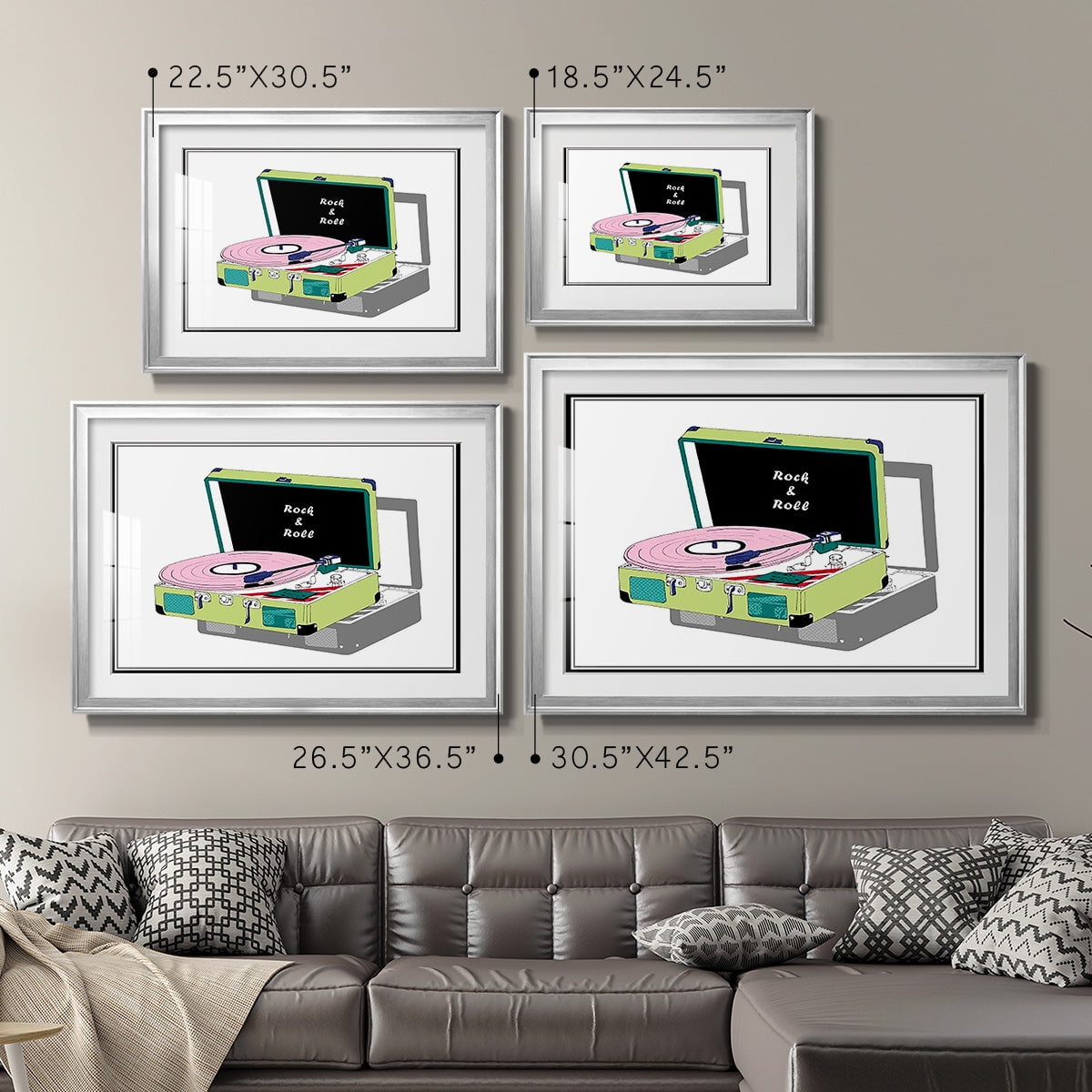 Record Shop II Premium Framed Print - Ready to Hang