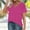 Hot Pink, variant on Olyvenn Causal Tshirt Shirts for Women Trendy Eyelet V-Neck Short Sleeve Blouses Dressy Casual Ladies Summer Tops Blue L