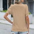 thumbnail image 4 of Hrsba Cute Tops for Women, V Neck Sleeve Short Sleeve Casual Summer Daily Wear Ladies Top, 4 of 4