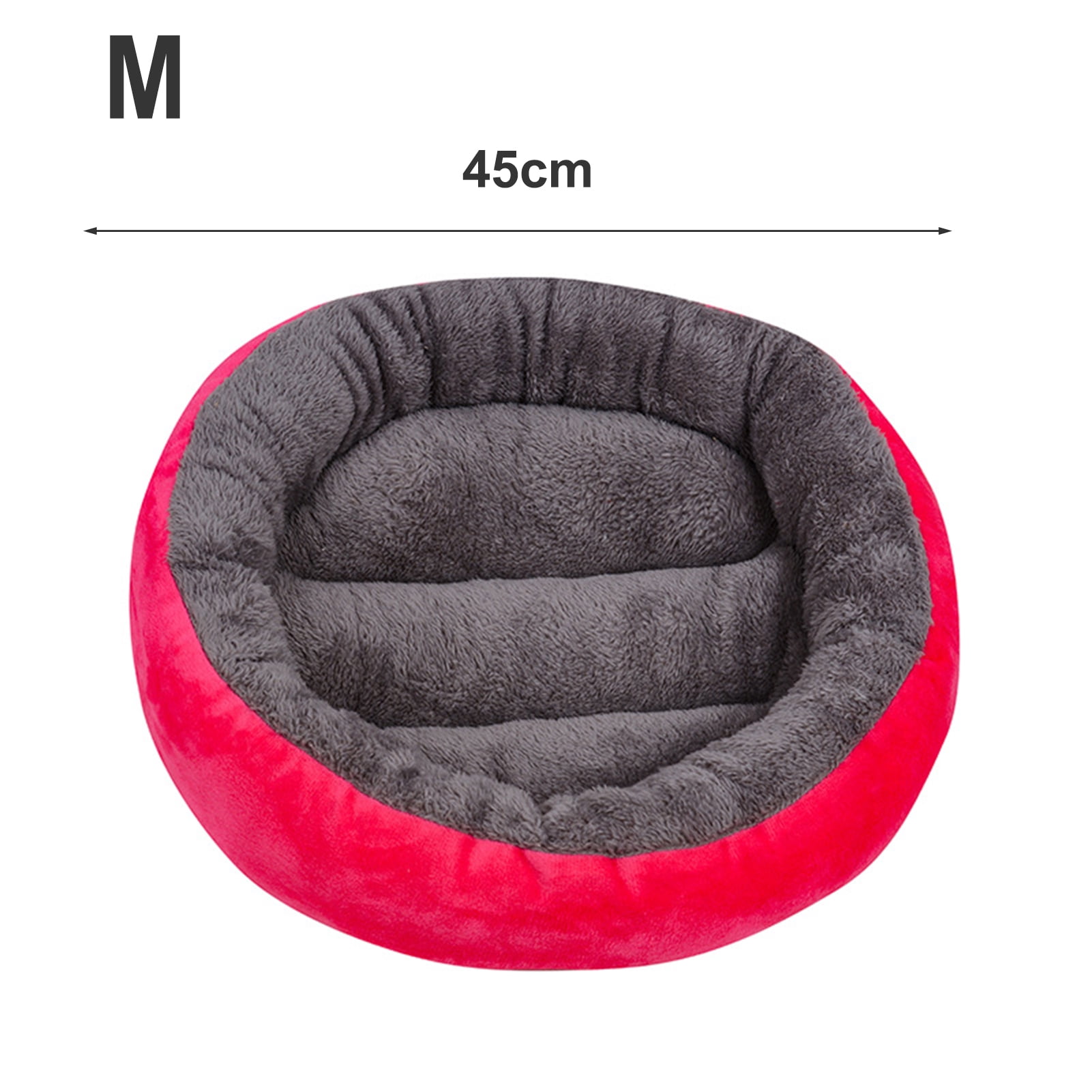 Hevirgo Cozy Pet Dog Bed Winter Warm Kennel with PP Cotton Filling Round Shape Dog Sleeping Bed for Cats Small Large Dogs