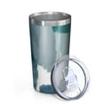 thumbnail image 2 of Blue and Grey Abstract Art Artwork 10oz Tumblers Stainless Steel Tumbler with Lid and Straw,Vacuum Insulated Double Wall Travel Tumbler Cups with Cleaning Brush for Coffee, Tea, 2 of 4