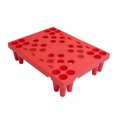 thumbnail image 3 of Base de almacenamiento para suelo tipo palé, impermeable, apilable, 40x30x10 cm, multifuncional. Rojo, 3 of 9