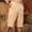 Beige, variant on Mens Casual Soft Cotton Linen Long Shorts Knee Below Sport Running Lounge Work Shorts Capri Pant Size 2XL Beige
