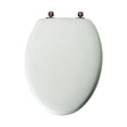 thumbnail image 2 of Mayfair Elongated White Molded Wood Toilet Seat, 2 of 2