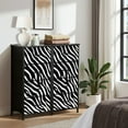 thumbnail image 6 of Dresser for Bedroom with 4 Storage Drawers Abstract zebra skin seamless Zebra print animal skin tiger Dressers Chest of Drawers Steel Framed Fabric Closet Organizers for Living Room Hallway, 6 of 7