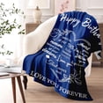 thumbnail image 3 of Birthday Gifts for Women, Birthday Gifts for Women Friendship Unique, Happy Birthday Gifts for Her Men Mom Grandma Wife, Best Birthday Gift Ideas, Happy Birthday Decorations Throw Blanket 50"x60" Red, 3 of 5