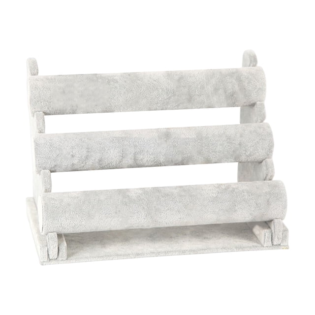 Sonducket Organizador de joyas de tres capas, soporte de exhibición de pulsera, soporte de almacenamiento para brazalete duro, zapatero artesanal de Ropa, zapatos y accesorios Miscelánea Gris Sonducket AP015855-01
