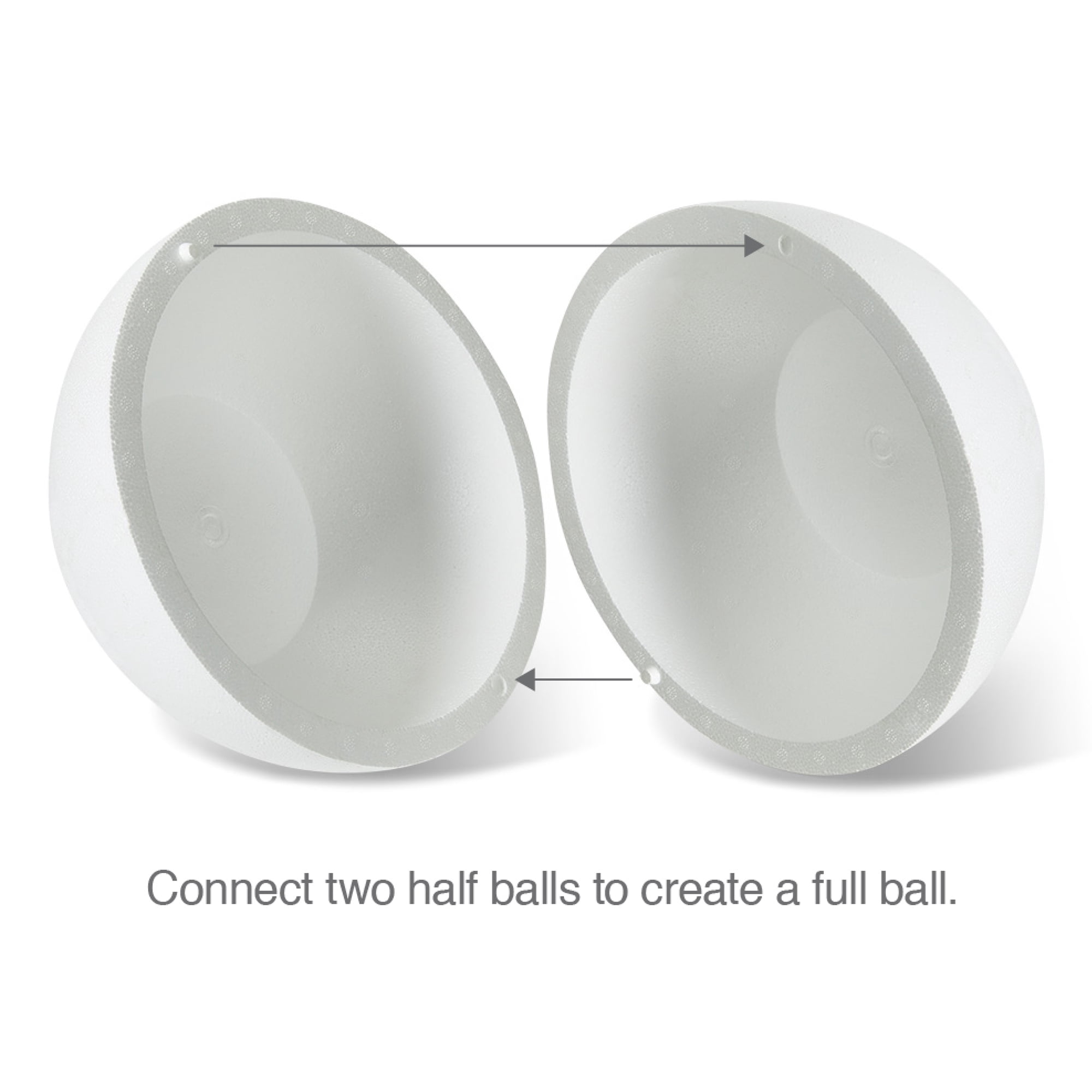 FloraCraft SmoothFōM 11.9" Hollow Foam Half Ball, 12 Pack