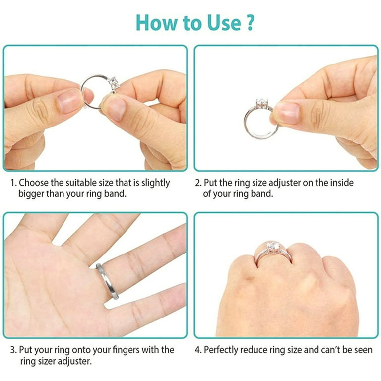 PWFE Invisible Ring Size Adjuster Set Assorted Sizes of Ring Sizer for  Loose Rings Ring Adjuster Fit Any Rings