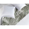 thumbnail image 2 of Palm Leaf Bed Runner, Vintage Tropical Hawaiian Pattern of Jungle Leaves Bohemian Inspirations, Decorative Accent Bedding Scarf for Hotels Homes & Guest Rooms, King, Taupe Sage Green, by Ambesonne, 2 of 3