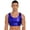 Blue, variant on Mens Sleeveless Vest Tank Top Metallic Crop Top Pole Dance Costume Rave Party Clubwear Silver One Size