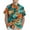 #007-Turquoise, variant on Xyxonk Men's Hawaiian Shirts Summer Short Sleeve Button Up Tropical Beach Dress Loose Printed Floral Summer Beach Shirts Pink XL
