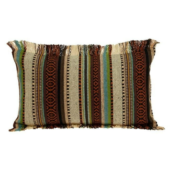 Woody Transitional Brown Throw Pillow