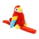 thumbnail image 3 of Juguete de peluche de loro Hugo pulsera de bofetada rojo, 3 of 10