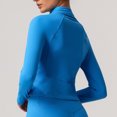 thumbnail image 7 of Amidoa Cropped Coats for Women Sport Blue Full-Zip Coats Lightweight Slim Fit Activewear Shackets for Women 2025 L, 7 of 7